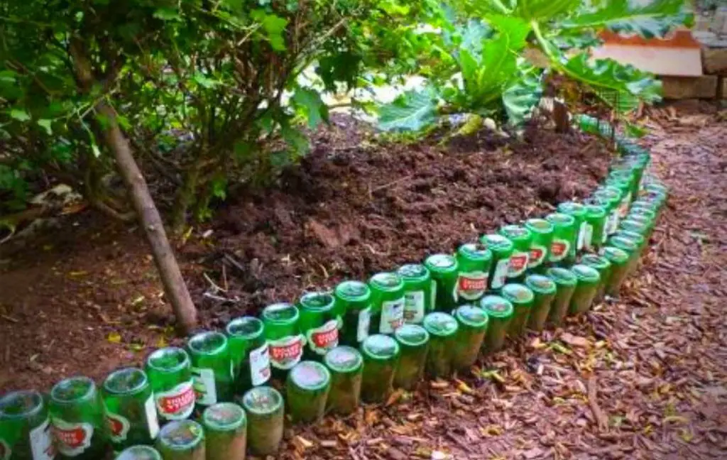 GLASS BOTTLE RAISED BED